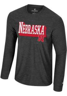 Colosseum Nebraska Cornhuskers Black Edey Long Sleeve T-Shirt
