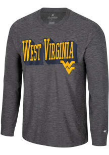 Colosseum West Virginia Mountaineers Charcoal Edey Long Sleeve T-Shirt