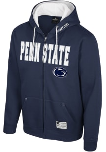 Colosseum Penn State Nittany Lions Mens Navy Blue Harrison Long Sleeve Full Zip Jacket