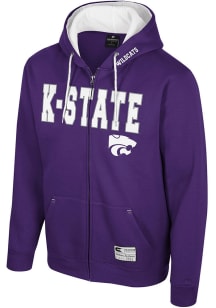 Colosseum K-State Wildcats Mens Purple Harrison Long Sleeve Full Zip Jacket