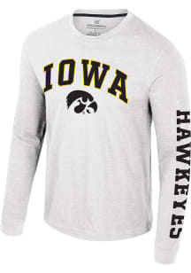 Colosseum Iowa Hawkeyes White Reese Long Sleeve T Shirt
