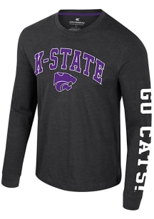 Colosseum K-State Wildcats Black Reese Long Sleeve T Shirt