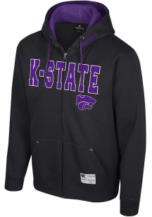 Colosseum K-State Wildcats Mens Black Harrison Long Sleeve Full Zip Jacket