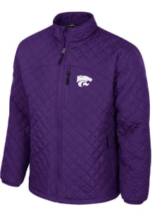 Colosseum K-State Wildcats Mens Purple Back on Top Puffer Medium Weight Jacket