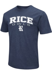 Colosseum Rice Owls Navy Blue Playbook Arch Mascot Short Sleeve T Shirt