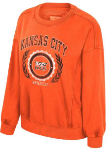 Colosseum Kansas City Mavericks Womens Orange Girls Night Crew Sweatshirt