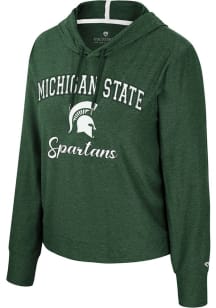 Colosseum Michigan State Spartans Womens Green Skipper Hooded Sweatshirt