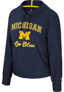 Colosseum Michigan Wolverines Womens Blue Skipper Hooded Sweatshirt