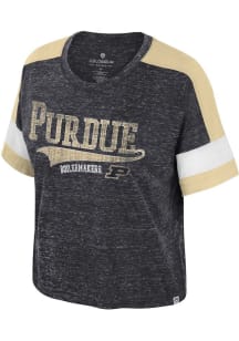 Colosseum Purdue Boilermakers Womens Black Ruth Short Sleeve T-Shirt