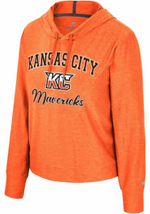 Colosseum Kansas City Mavericks Womens Orange Skipper Hooded Sweatshirt