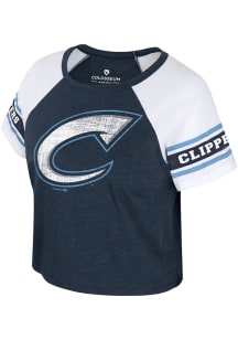 Colosseum Columbus Clippers Womens Blue Gloria Short Sleeve T-Shirt