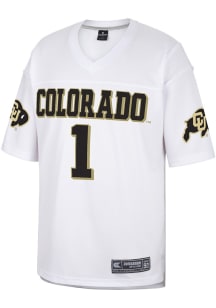 Colosseum Colorado Buffaloes White No 1 Replica Football Jersey