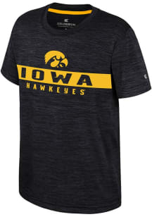 Colosseum Iowa Hawkeyes Youth Black Cumulus Short Sleeve T-Shirt