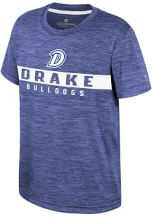 Colosseum Drake Bulldogs Youth Blue Cumulus Short Sleeve T-Shirt