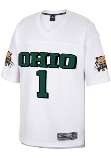 Colosseum Ohio Bobcats White No 1 Football Jersey