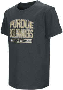 Colosseum Purdue Boilermakers Youth Black Playbook Short Sleeve T-Shirt