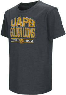 Colosseum Arkansas Pine Bluff Golden Lions Youth Black Playbook Short Sleeve T-Shirt