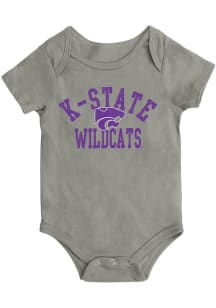 Colosseum K-State Wildcats Baby Grey Biggest Fan Short Sleeve One Piece