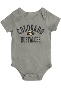 Colosseum Colorado Buffaloes Baby Grey Biggest Fan Short Sleeve One Piece