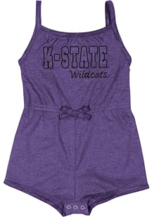 Colosseum K-State Wildcats Baby Girls Purple Elemental Romper Short Sleeve Dress