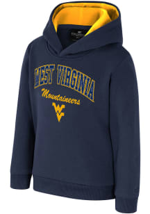 Colosseum West Virginia Mountaineers Toddler Navy Blue Centauri Long Sleeve Hooded Sweatshirt