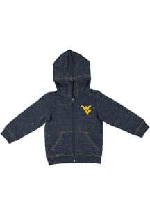 Colosseum West Virginia Mountaineers Toddler Knobby Long Sleeve Full Zip Sweatshirt - Navy Blue