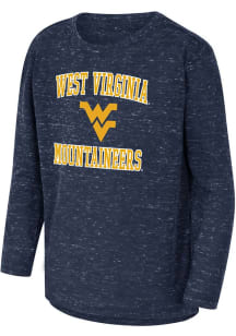 Colosseum West Virginia Mountaineers Toddler Navy Blue Knobby No 1 Long Sleeve T-Shirt