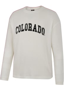 Colosseum Colorado Buffaloes White Thermal Long Sleeve Fashion T Shirt