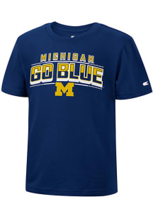 Colosseum Michigan Wolverines Toddler Blue Big Fun Short Sleeve T-Shirt