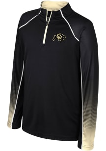 Colosseum Colorado Buffaloes Youth Black Armada Long Sleeve Quarter Zip Shirt