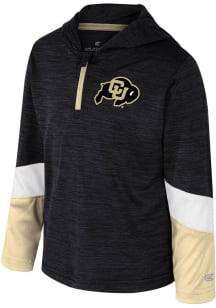 Colosseum Colorado Buffaloes Toddler Black Rylos Long Sleeve Qtr Zip