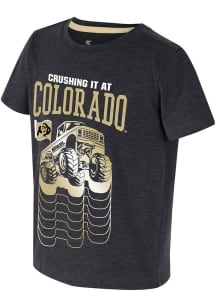 Colosseum Colorado Buffaloes Toddler Black Crushing It Truck Short Sleeve T-Shirt