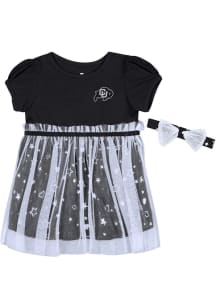 Colosseum Colorado Buffaloes Toddler Girls Black Star League Short Sleeve Dress