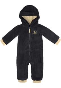 Colosseum Colorado Buffaloes Baby Black Ko-Dan Sherpa Loungewear One Piece Pajamas
