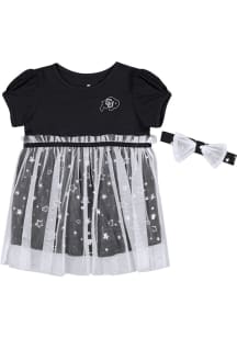 Colosseum Colorado Buffaloes Baby Girls Black Star League Short Sleeve Dress