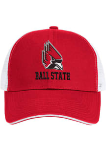 Colosseum Ball State Cardinals THE STAPLE 2400 TRUCKER Adjustable Hat - Red