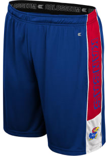 Colosseum Kansas Jayhawks Mens Blue Quantum Shorts