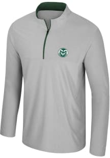 Colosseum Colorado State Rams Mens Grey Atomic Long Sleeve Qtr Zip Pullover