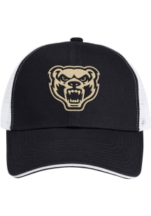 Colosseum Oakland University Golden Grizzlies THE STAPLE 2400 TRUCKER Adjustable Hat - Black
