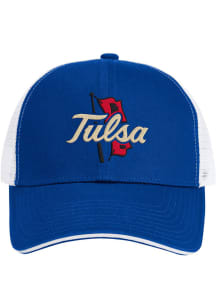 Colosseum Tulsa Golden Hurricane THE STAPLE 2400 TRUCKER Adjustable Hat - Blue