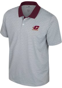 Colosseum Central Michigan Chippewas Mens Maroon Blackett Short Sleeve Polo