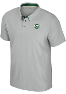 Colosseum Colorado State Rams Mens Grey Atomic Short Sleeve Polo