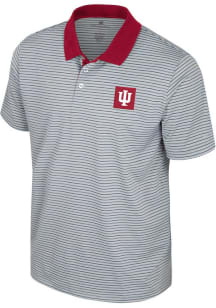 Colosseum Indiana Hoosiers Mens Cardinal Blackett Short Sleeve Polo
