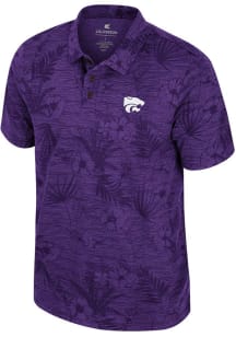 Colosseum K-State Wildcats Mens Purple Groves Short Sleeve Polo