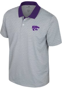 Colosseum K-State Wildcats Mens Purple Blackett Short Sleeve Polo