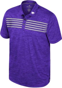 Colosseum K-State Wildcats Mens Purple Theoretical Short Sleeve Polo