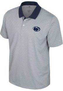 Colosseum Penn State Nittany Lions Mens Navy Blue Blackett Short Sleeve Polo