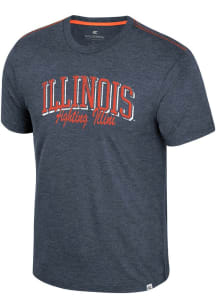 Colosseum Illinois Fighting Illini Navy Blue Physicist Short Sleeve Fashion T Shirt