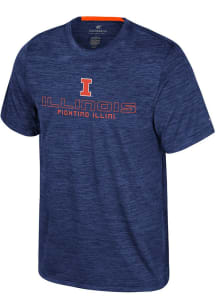 Colosseum Illinois Fighting Illini Navy Blue Theoretical Short Sleeve T Shirt
