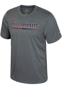 Colosseum Illinois Fighting Illini Charcoal Physics Short Sleeve T Shirt